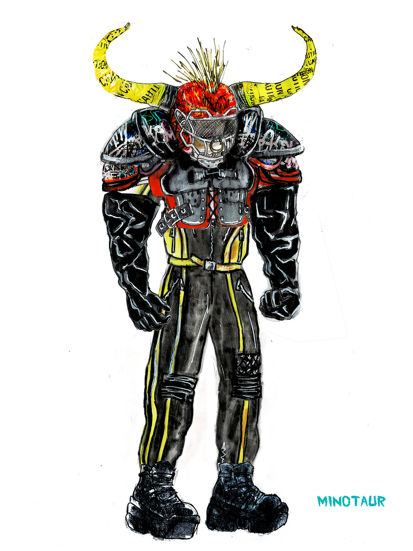 The Lightning Thief costume sketch