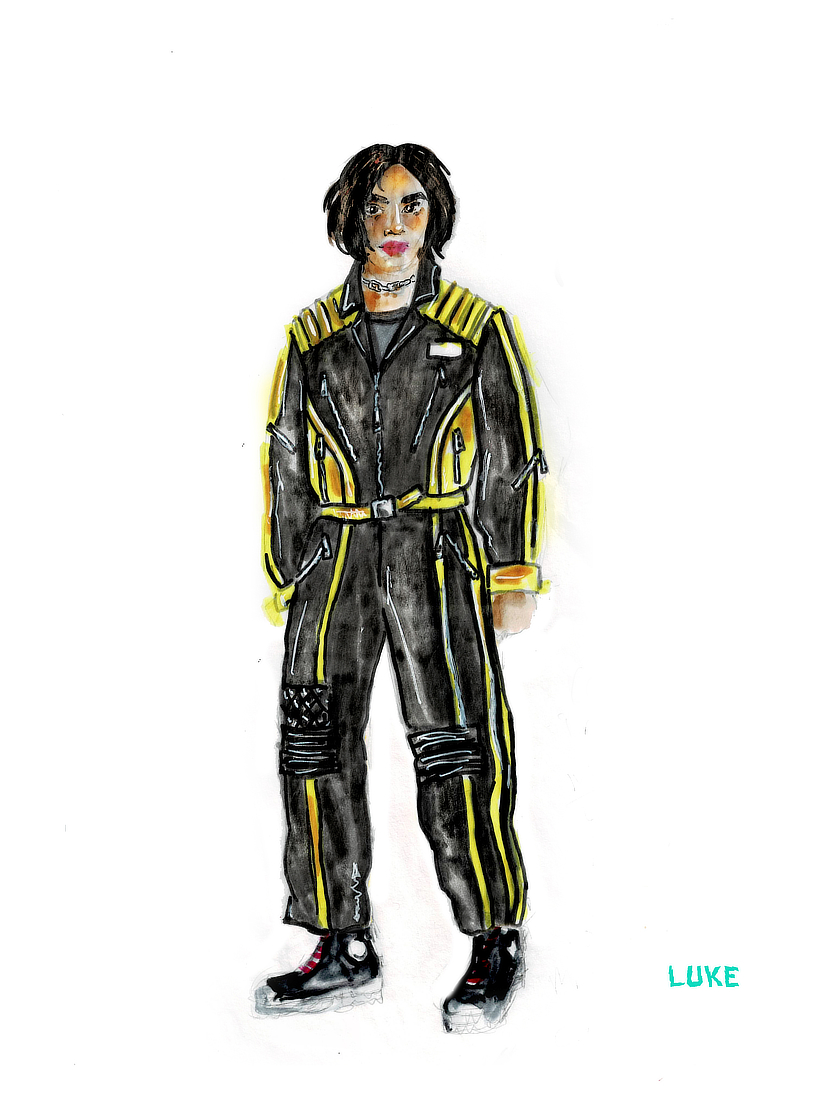 The Lightning Thief costume sketch